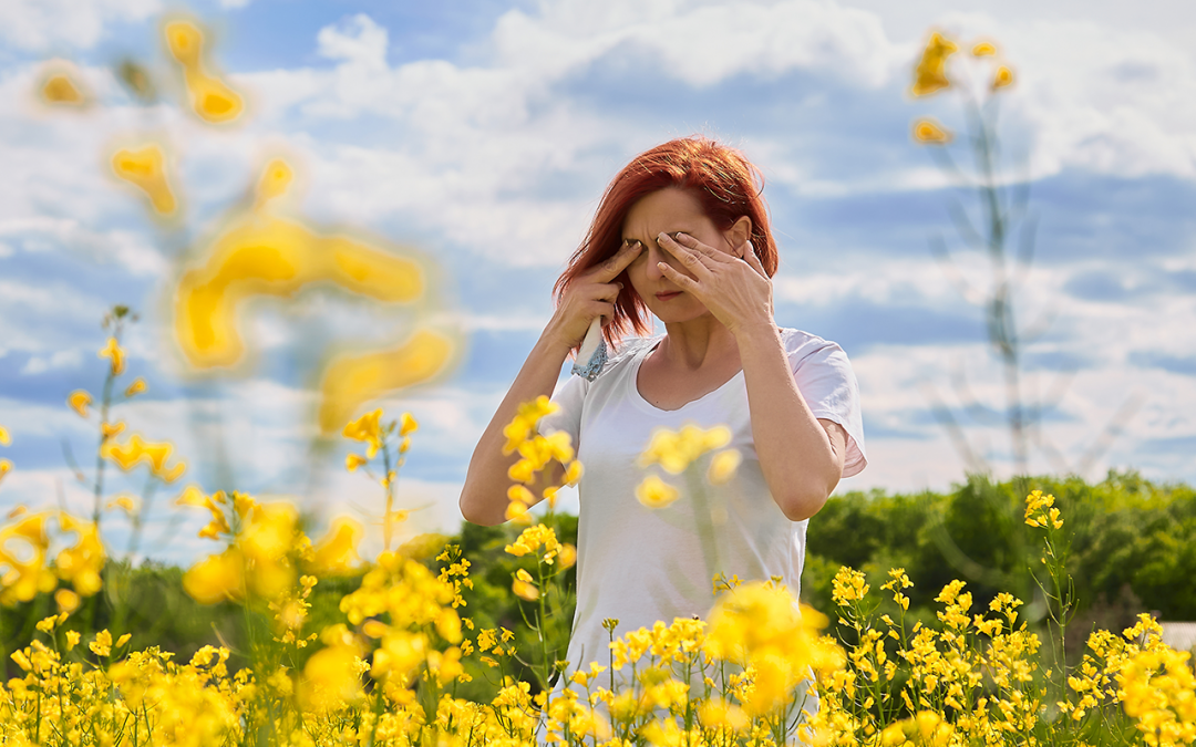 A relação entre alergias oculares e a primavera.